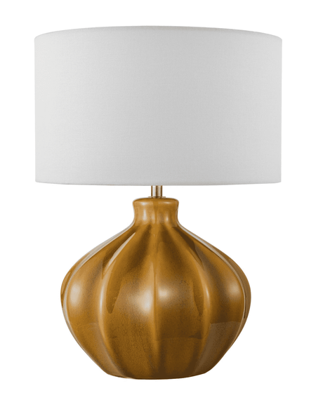 Amrita Table Lamp Brown Ceramic and Antique Brass Base Only