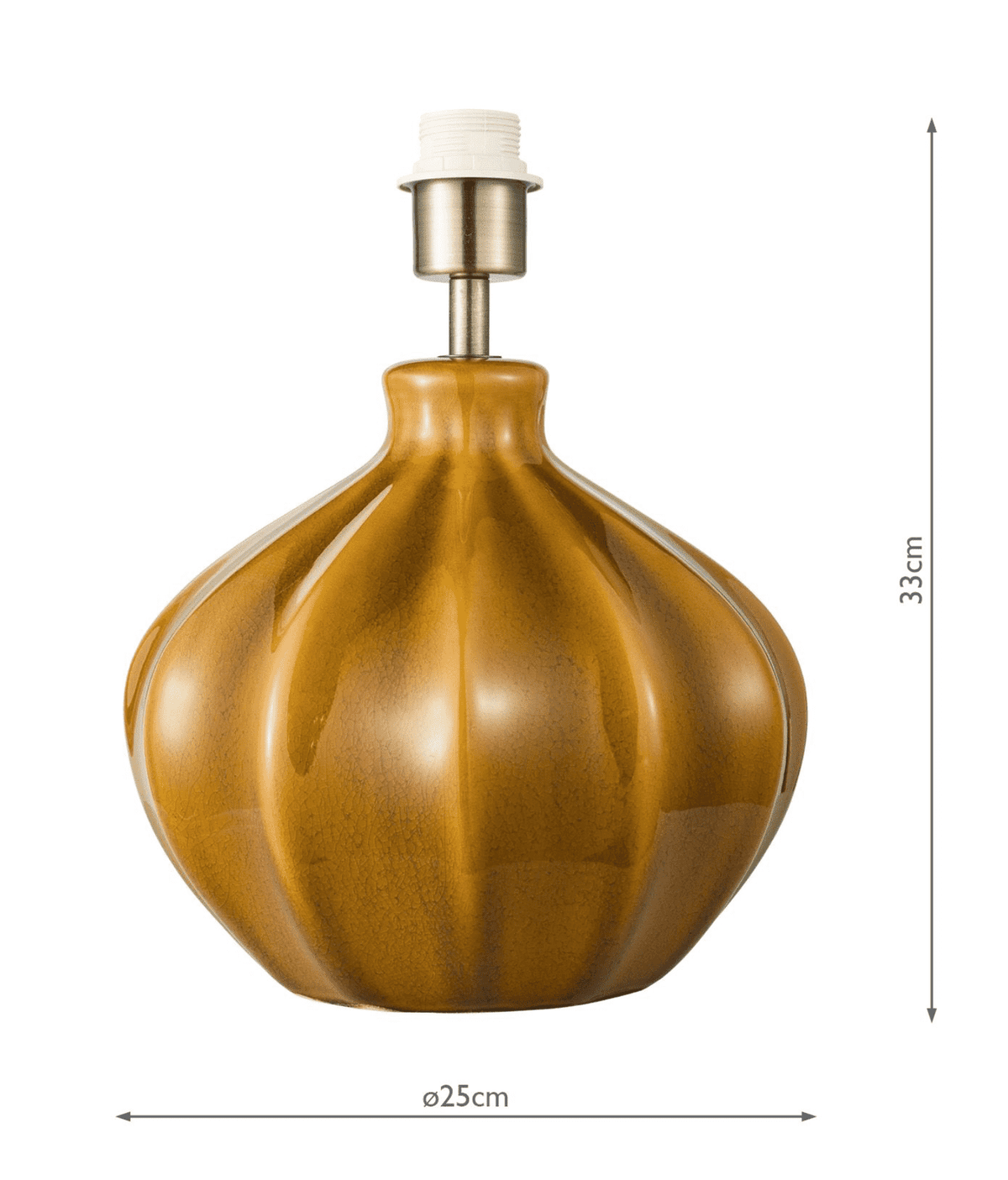 Amrita Table Lamp Brown Ceramic and Antique Brass Base Only