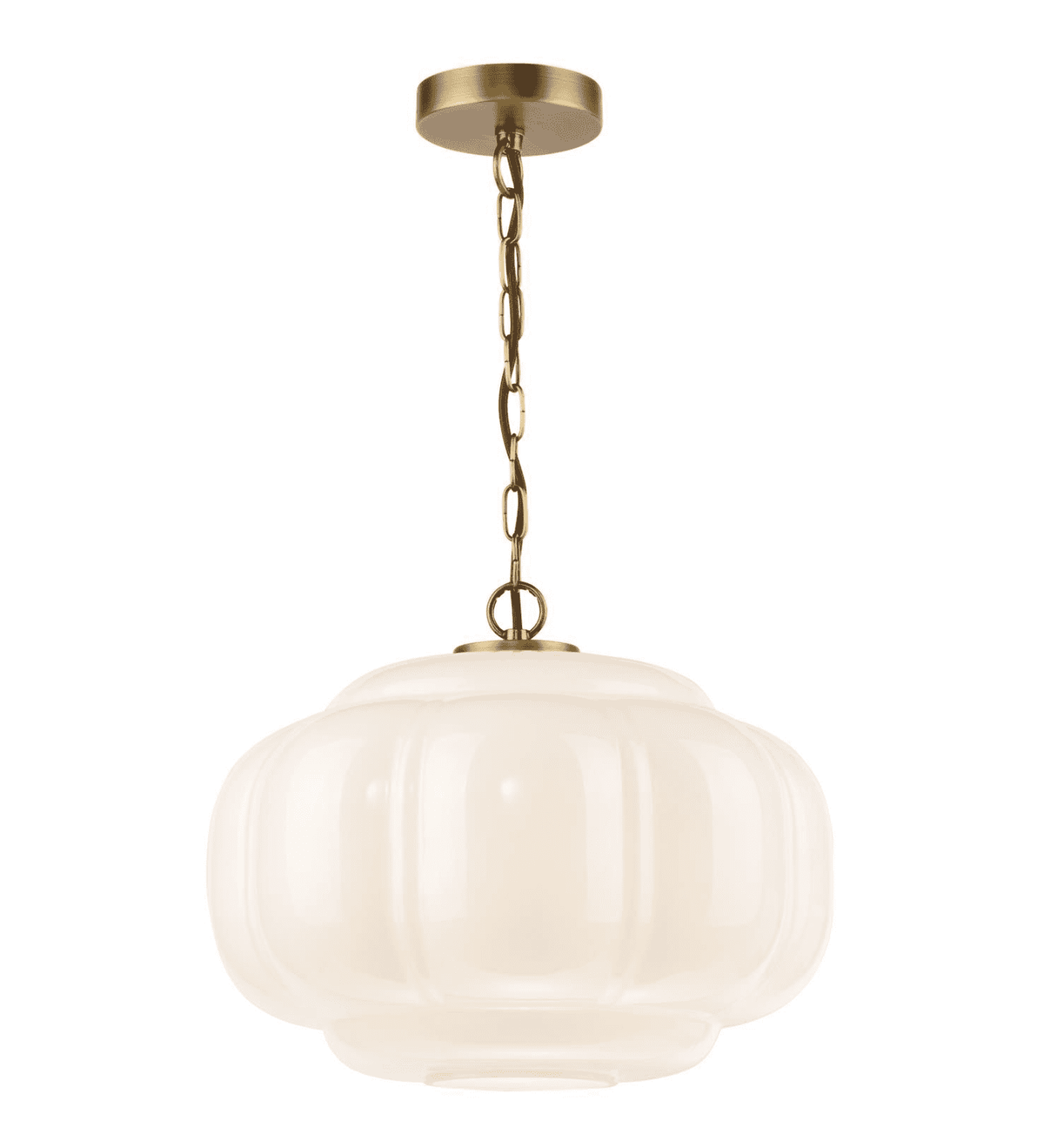 Sumitra Large Pendant Antique Bronze and Opal Glass
