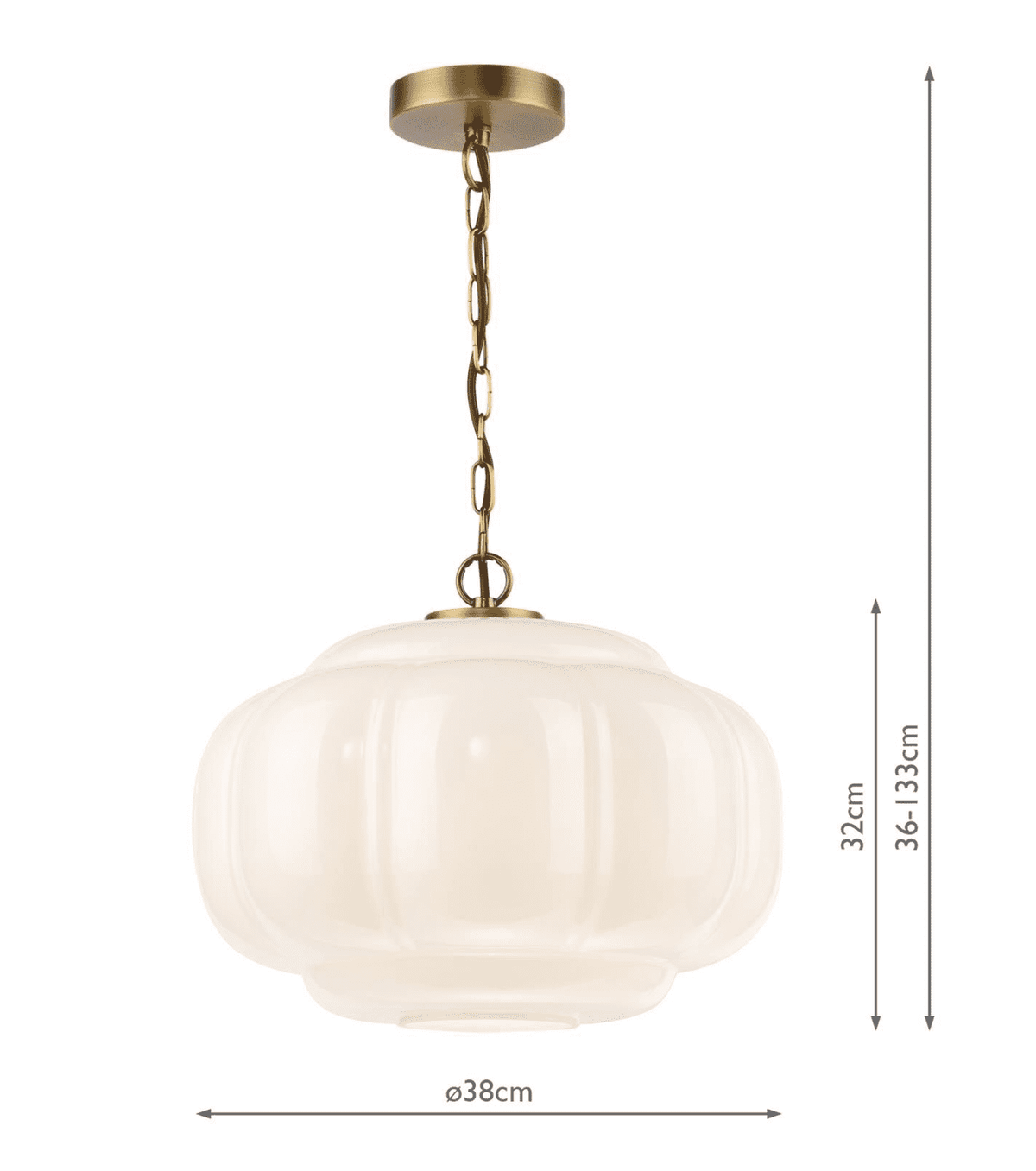 Sumitra Large Pendant Antique Bronze and Opal Glass