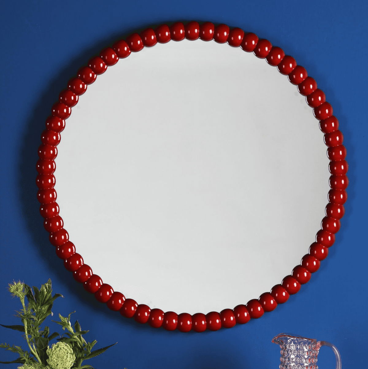 Ruan Round Mirror Red 70cm