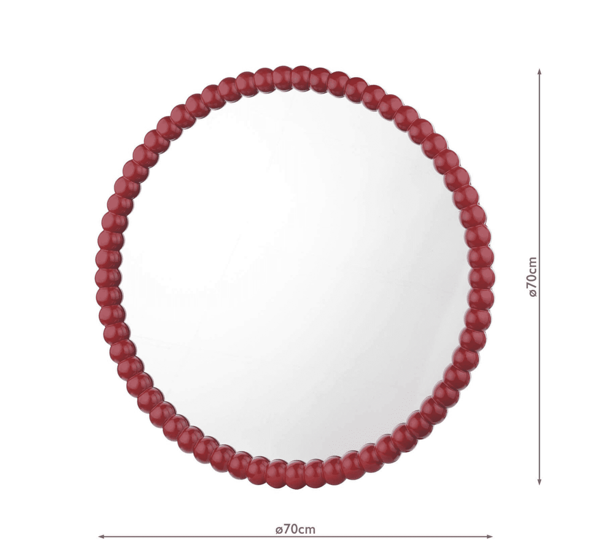 Ruan Round Mirror Red 70cm