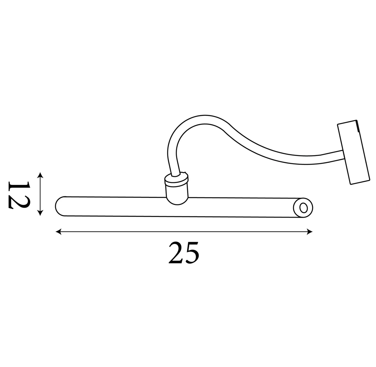 Vigo Rechargeable Picture Light Gold Metal