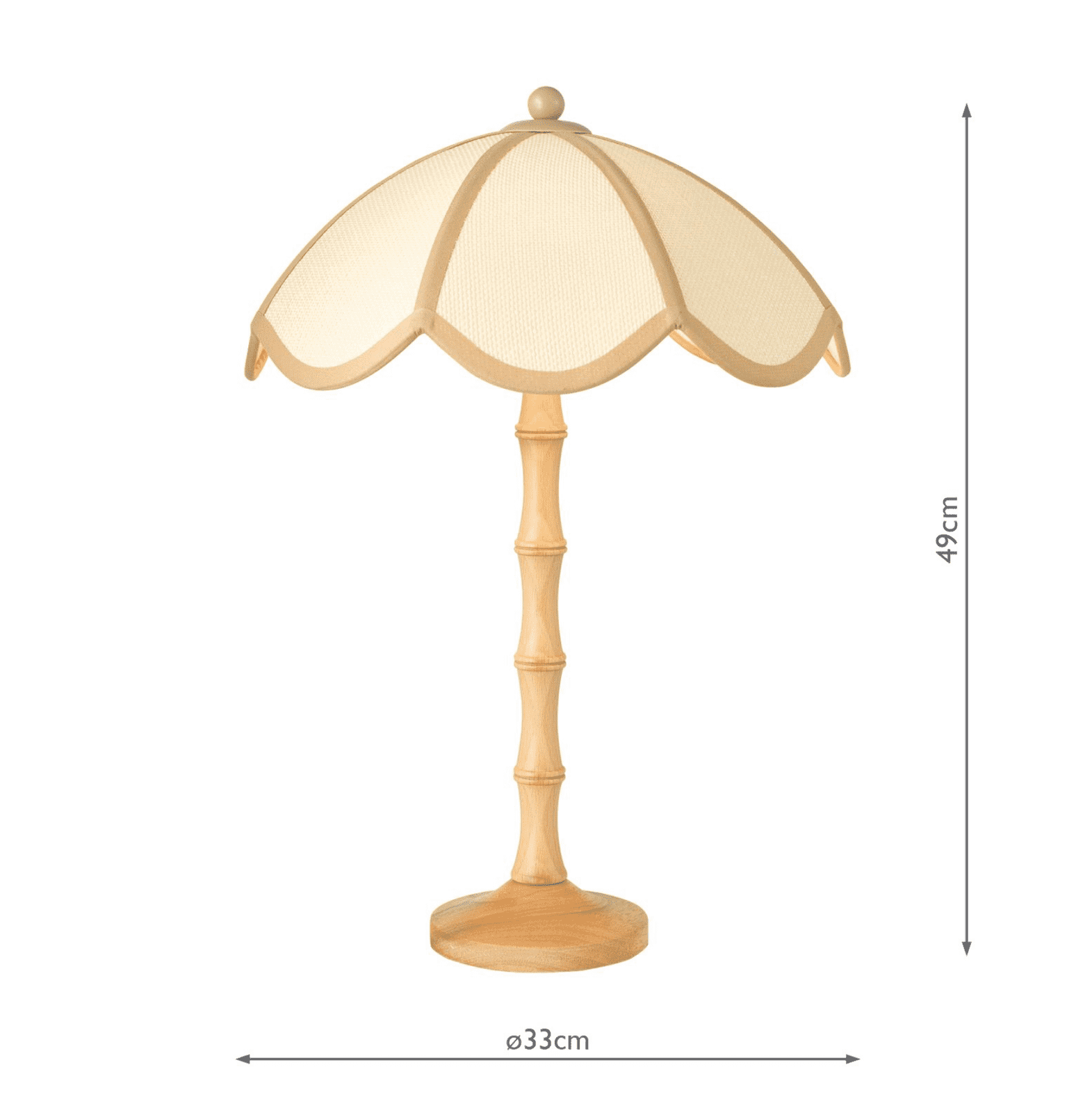 Giuliana 2LT Table Lamp - Wood with Rattan Shade