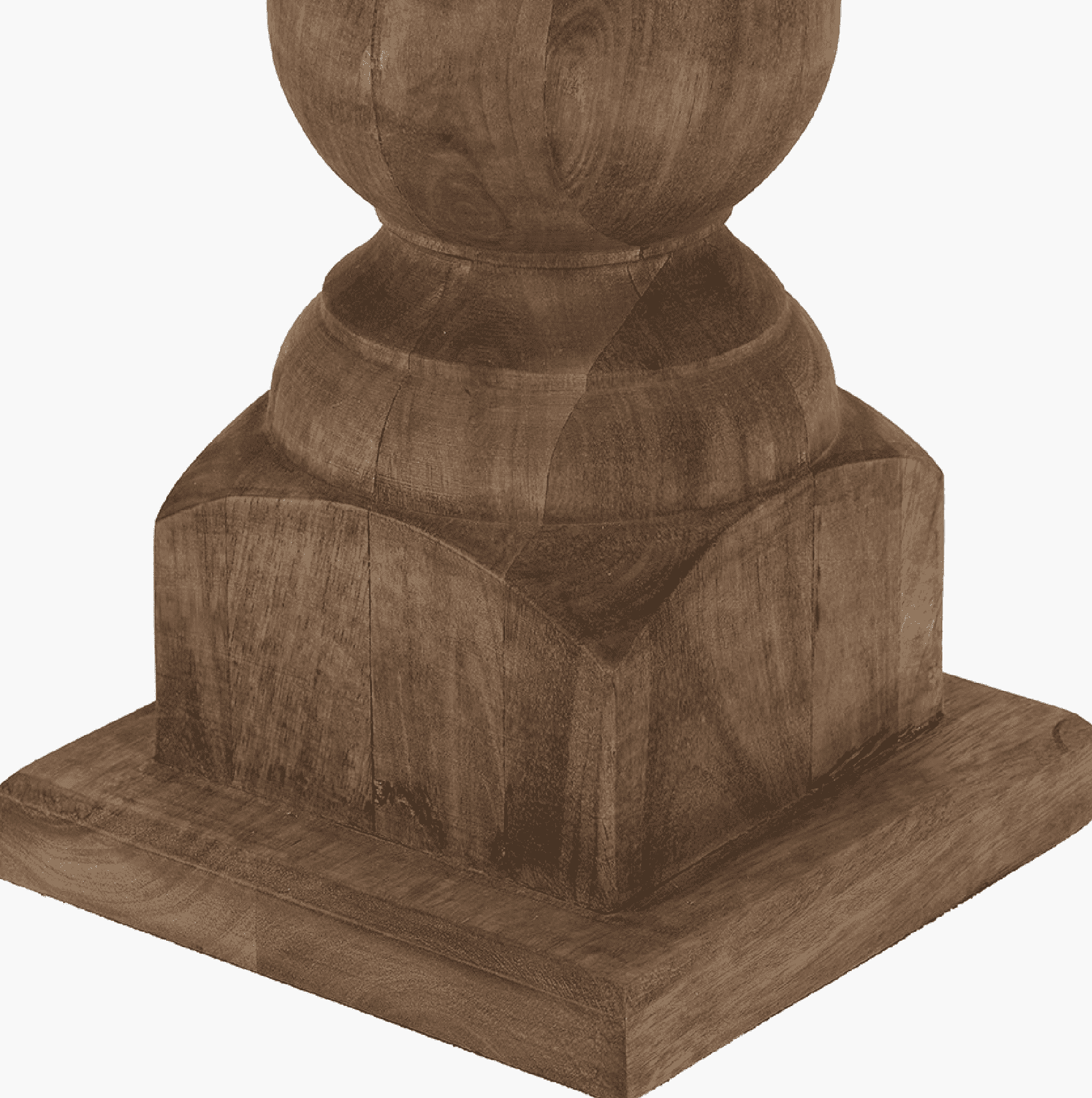 Kavya Antique Brown Turned Wood Table Lamp Base