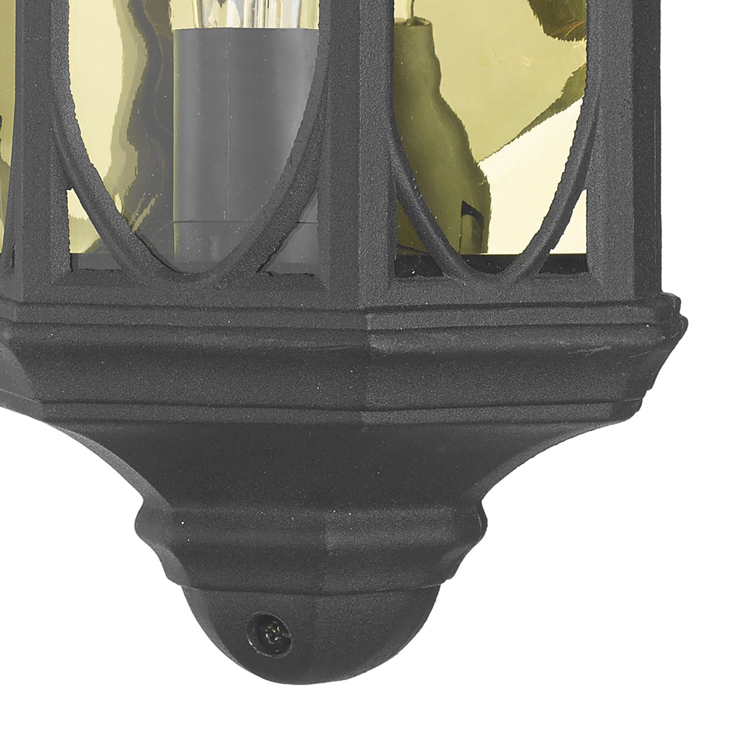 Tenby Outdoor Wall Light Black Glass IP43