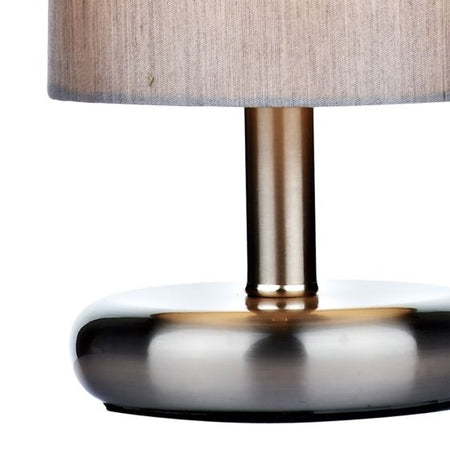 Tico Touch Table Lamp Satin Chrome With Shade