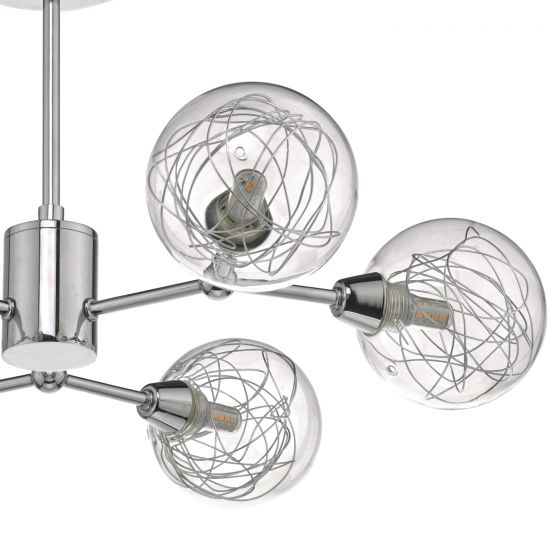 Tyka 6lt Semi Flush Polished Chrome & Glass