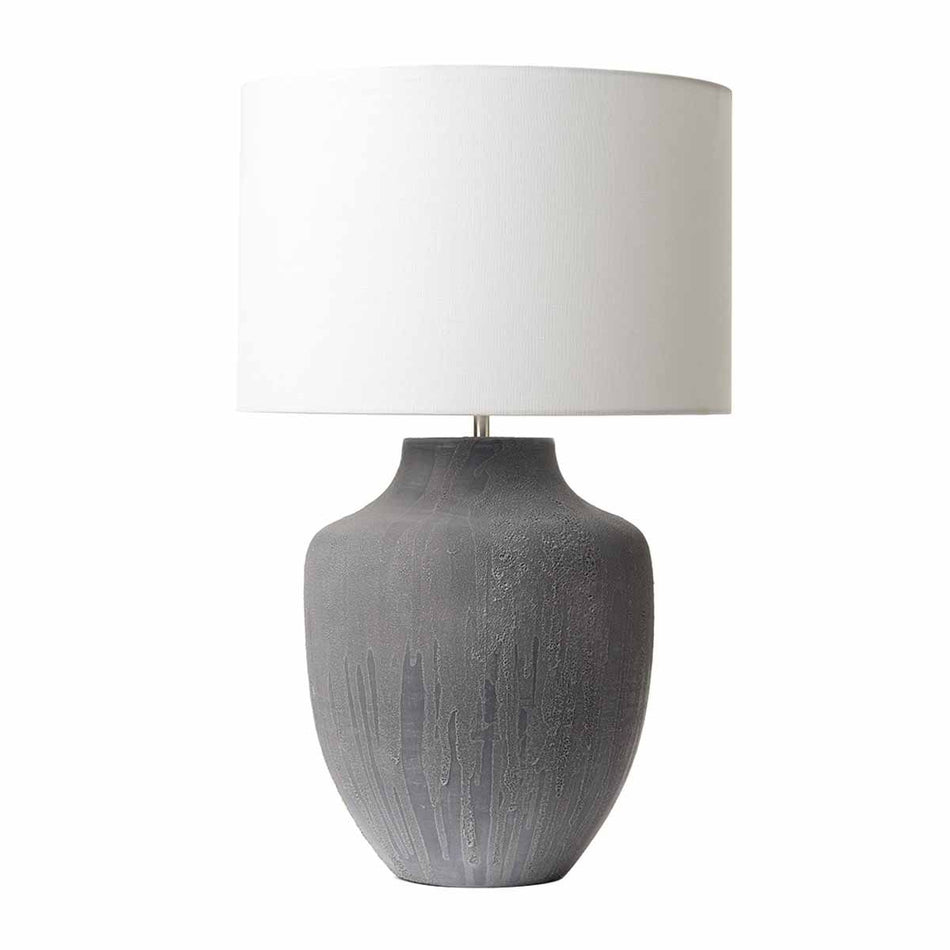 Udine Table Lamp Textured Grey Base Only