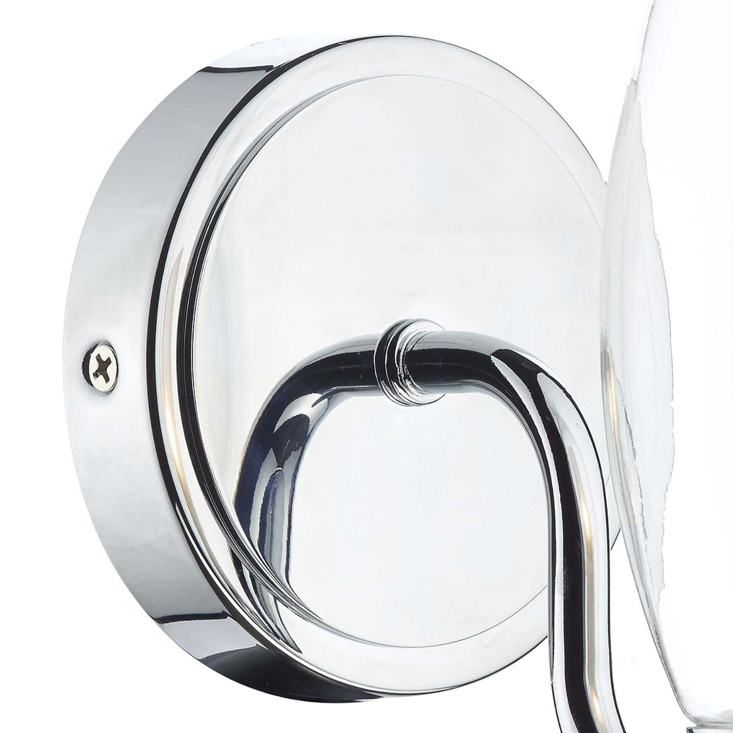 Vestry Bathroom Wall Light Polished Chrome Glass IP44