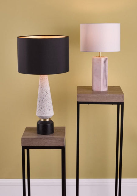 Onora Table Lamp White & Black With Shade