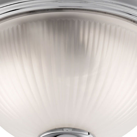 American Diner - 2Lt Ip44 Ceiling Flush, Chrome, Acid Glass