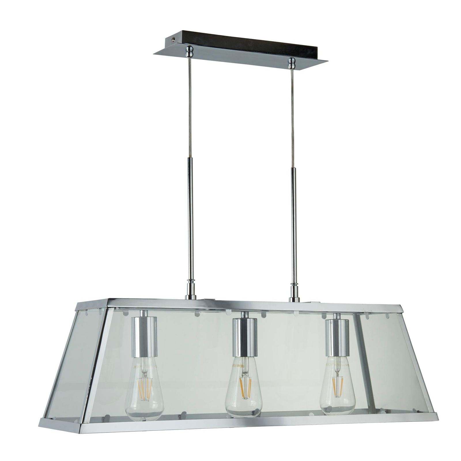 Voyager 3Lt Lantern Bar, Chrome, Glass