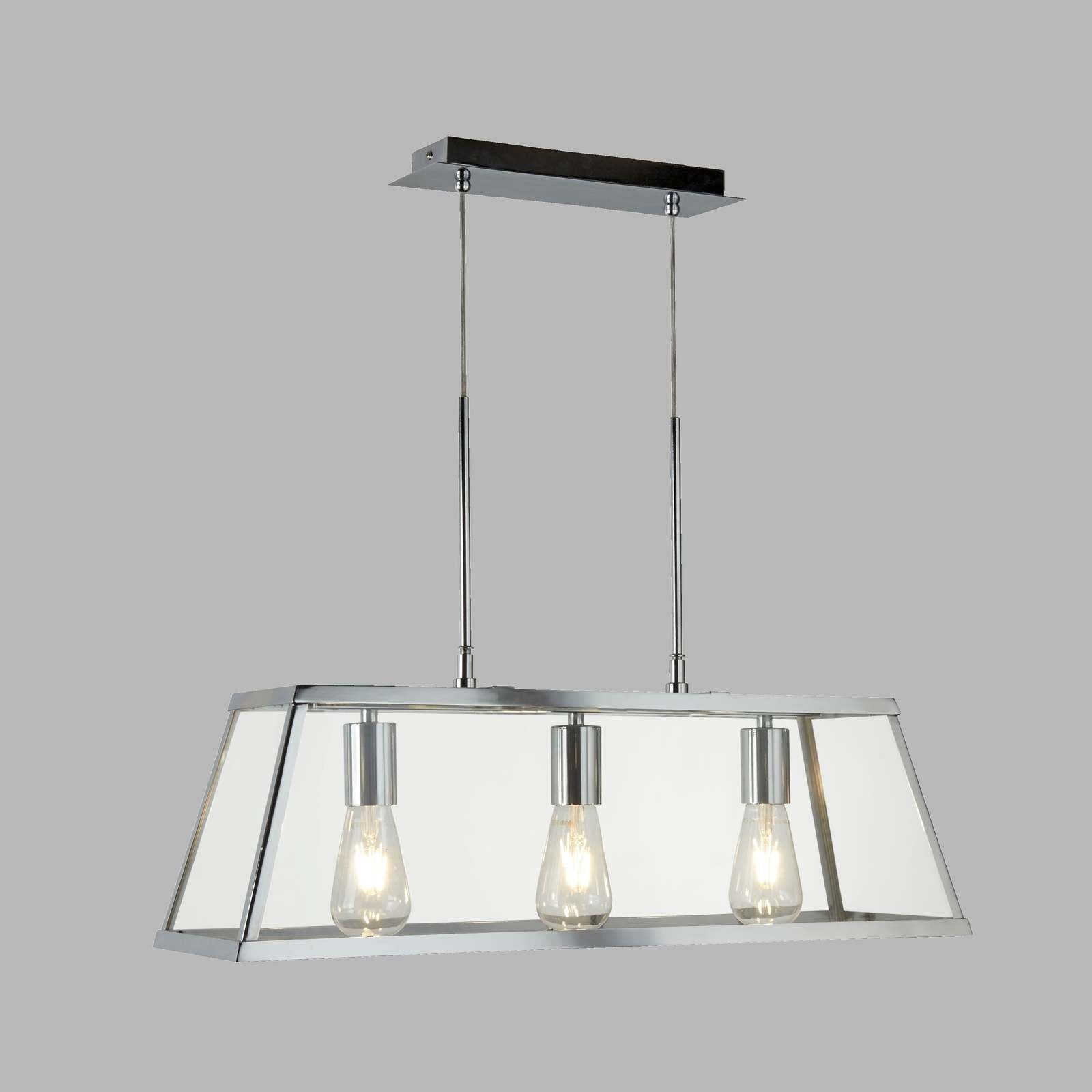 Voyager 3Lt Lantern Bar, Chrome, Glass