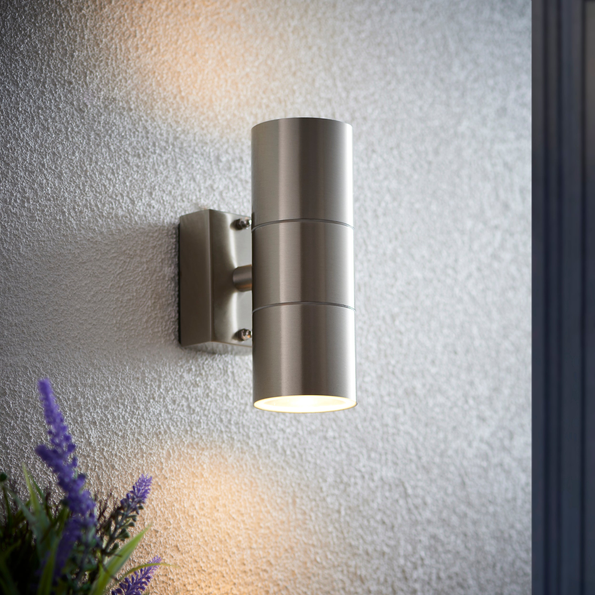 Canon 2lt Wall Polished stainless steel & clear glass