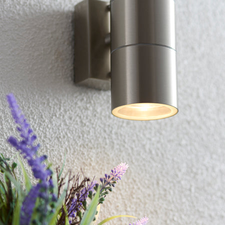 Canon 2lt Wall Polished stainless steel & clear glass