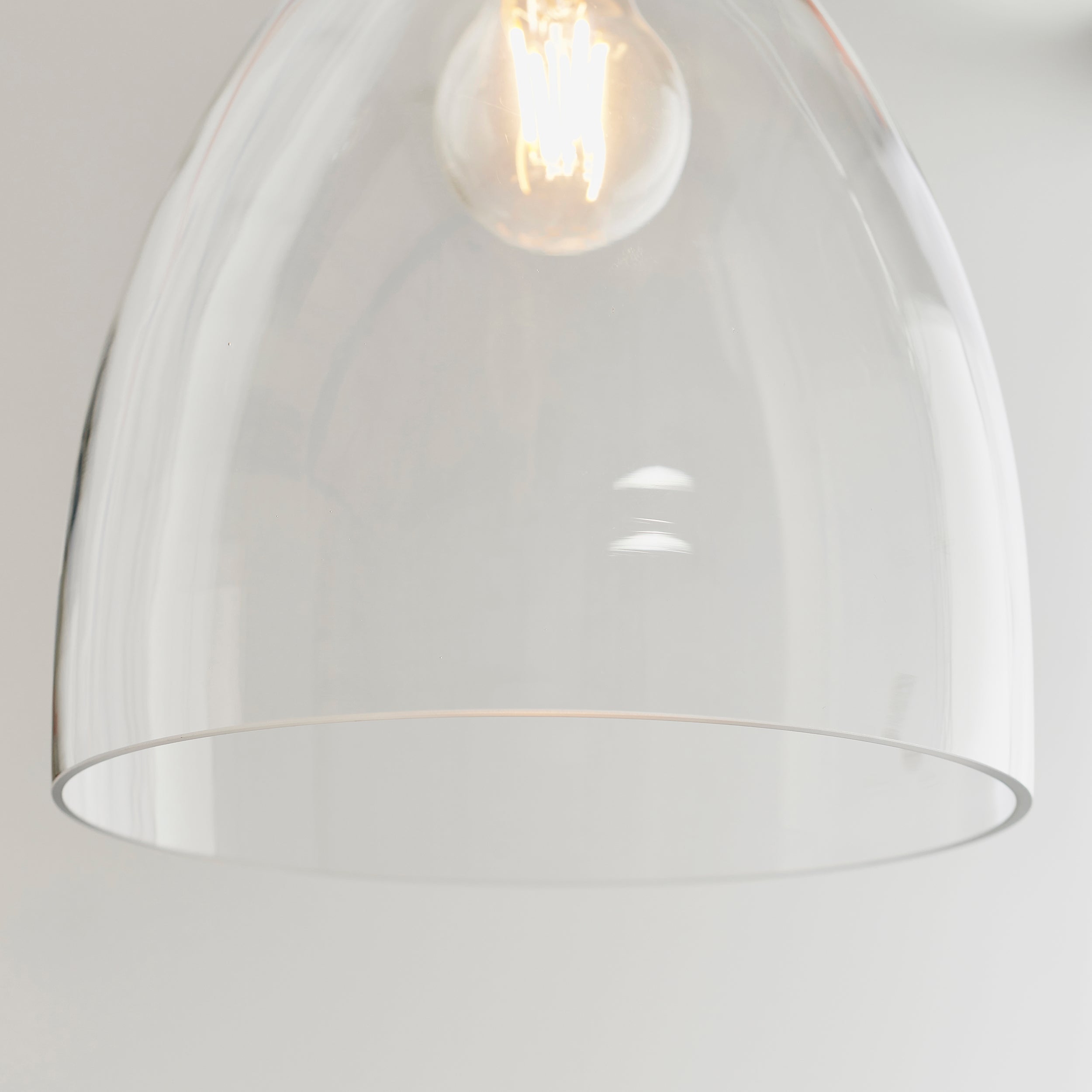 Elstow 1lt Pendant easyfit Clear glass & chrome plate