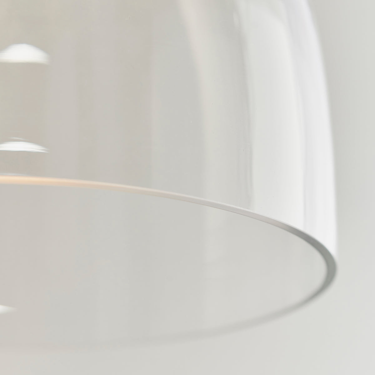 Elstow 1lt Pendant easyfit Clear glass & chrome plate