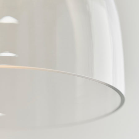 Elstow 1lt Pendant easyfit Clear glass & chrome plate