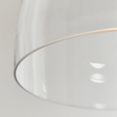 Elstow 1lt Pendant easyfit Clear glass & chrome plate