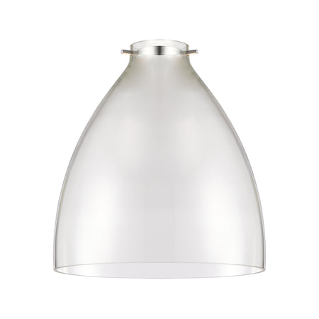 Elstow 1lt Pendant easyfit Clear glass & chrome plate