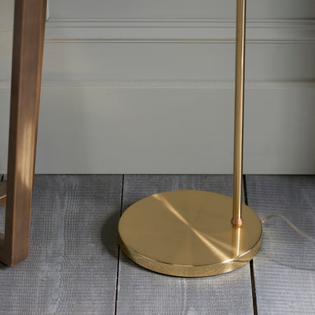 Rubens 1lt Floor Satin brass plate