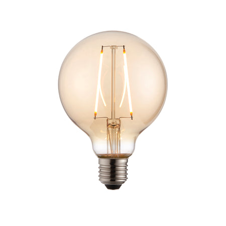 E27 LED filament globe 1lt Accessory Amber glass