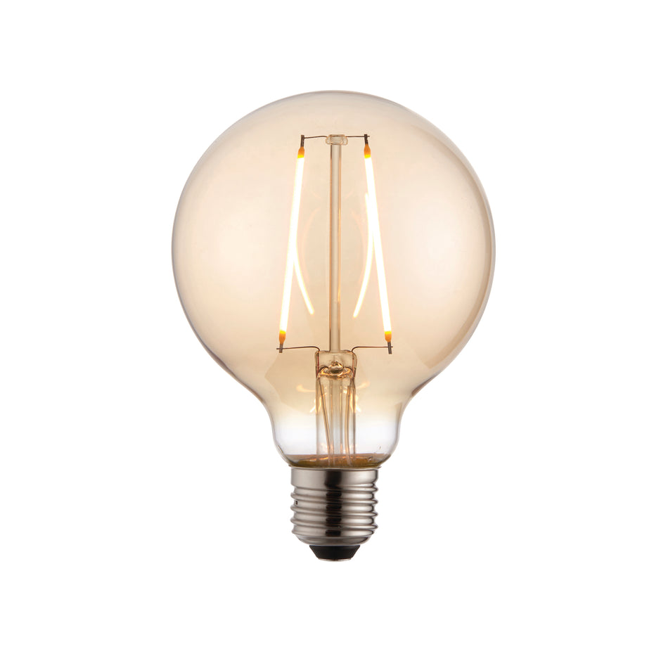 E27 LED filament globe 1lt Accessory Amber glass