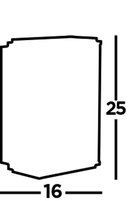 Box - Outdoor Wall & Porch Light - 1Lt Ant/Brass Rect Box