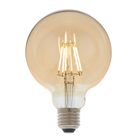 E27 LED filament globe 1lt Accessory Amber glass