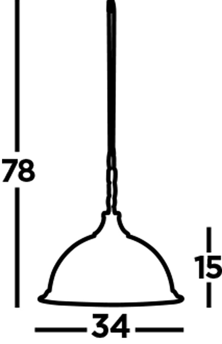 American Diner - 1Lt Pendant, Antique Brass, Clear Glass