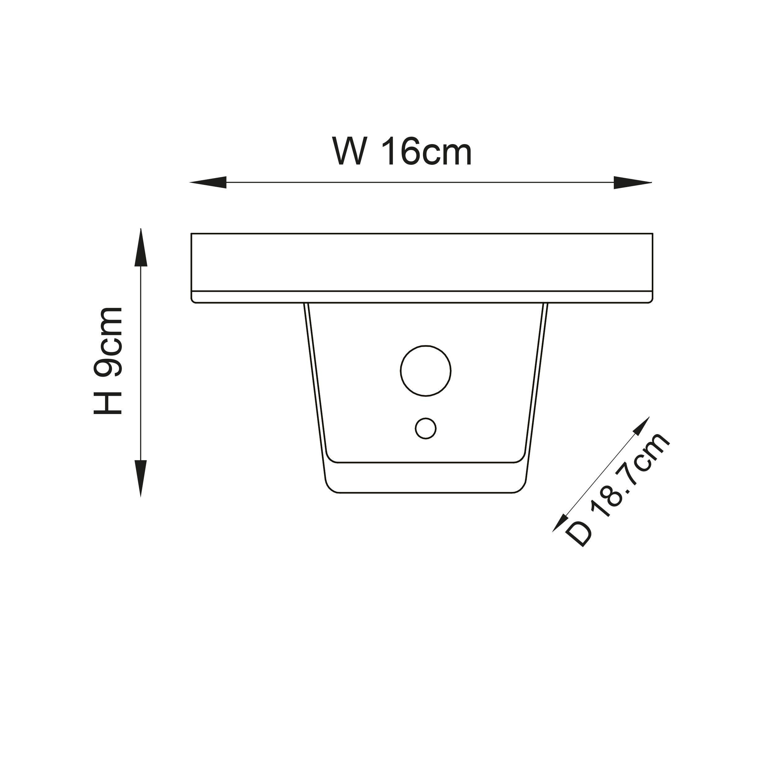 Ebro 1lt Wall Textured black & white pc