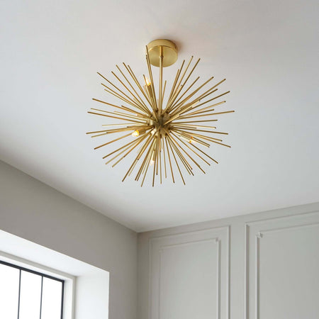 Orta 6lt Semi flush Satin brass plate