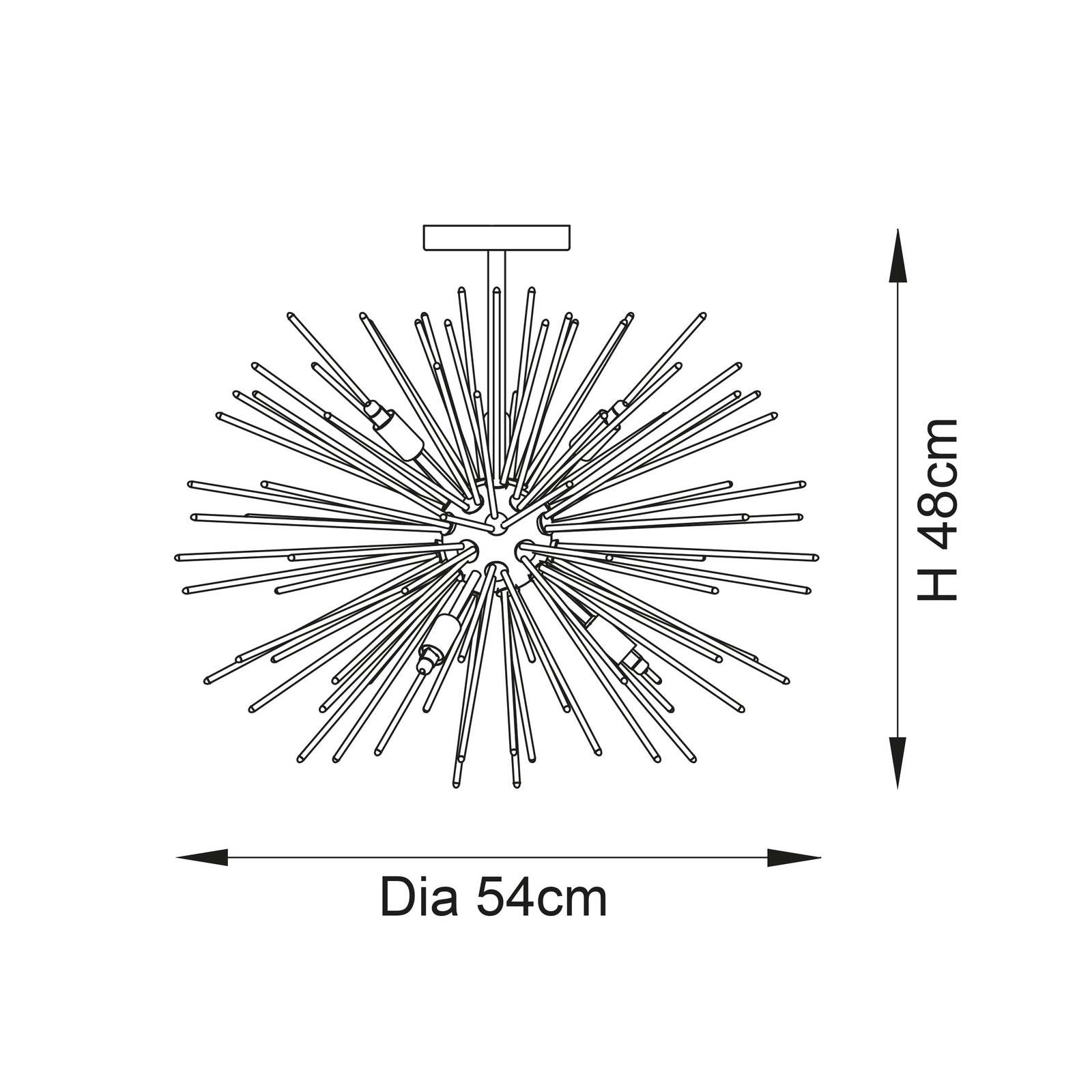Orta 6lt Semi flush Satin brass plate