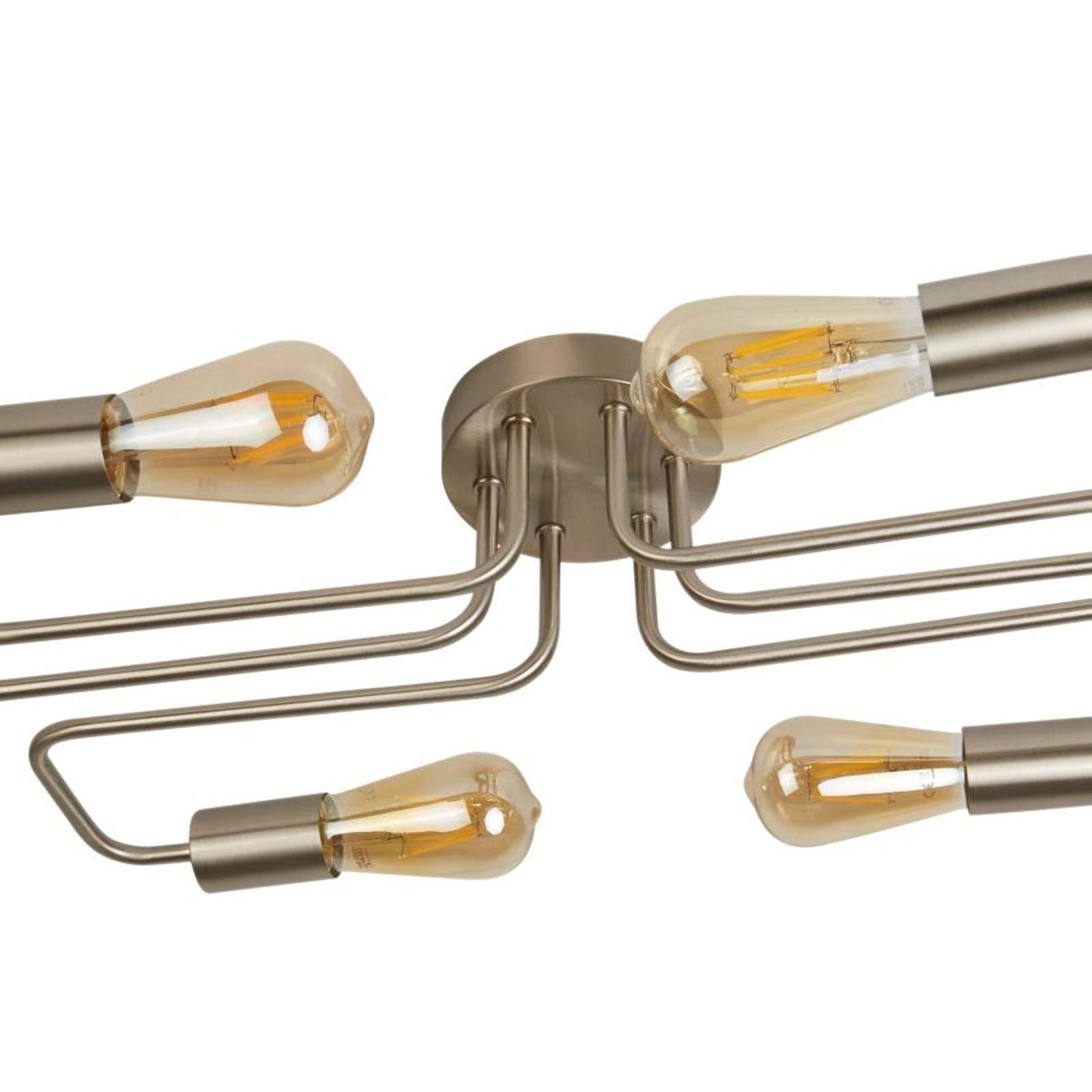 Circuit 6Lt Ceiling Flush, Satin Silver