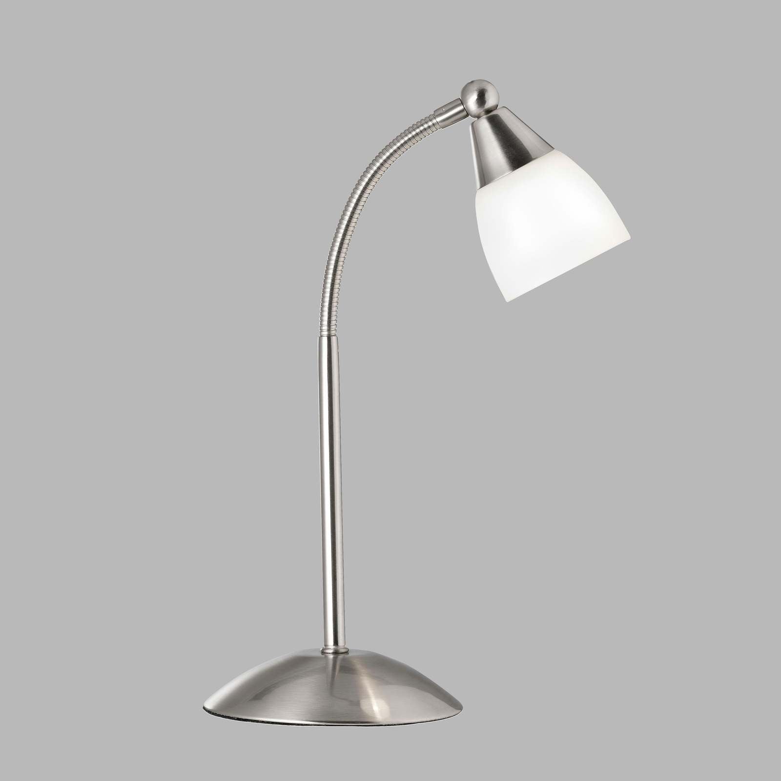 Touch Table Lamp Ss - White Glass